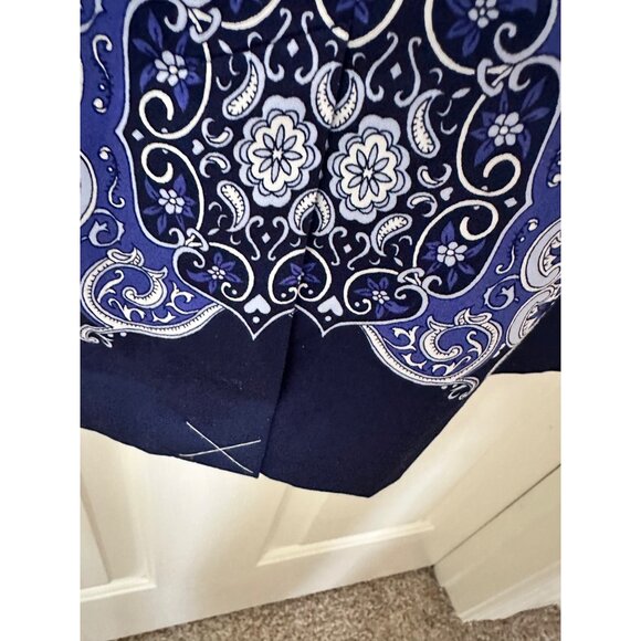 NWT Talbots Blue & White Paisley Print Sheath Dress 10P Petite Officecore Preppy - Picture 10 of 10